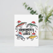 Ornamente und Lures Weihnachten Einladungspostkarte (Stehend Vorderseite)