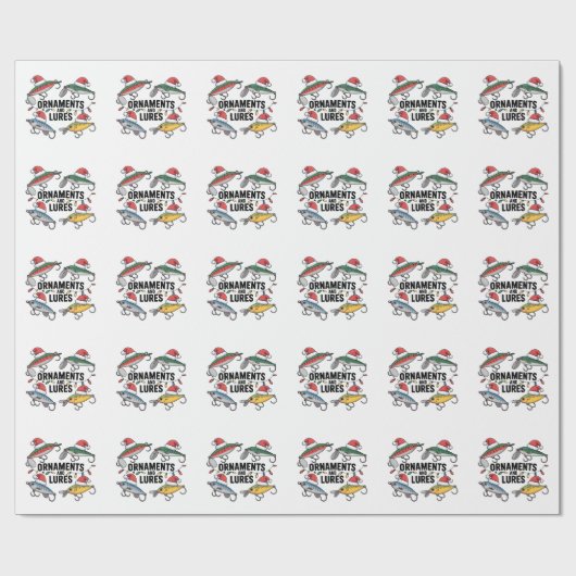 Ornamente und Lures Weihnachten Geschenkpapier (Flach)