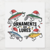 Ornamente und Lures Weihnachten Weinetikett (Einzelnes Label)