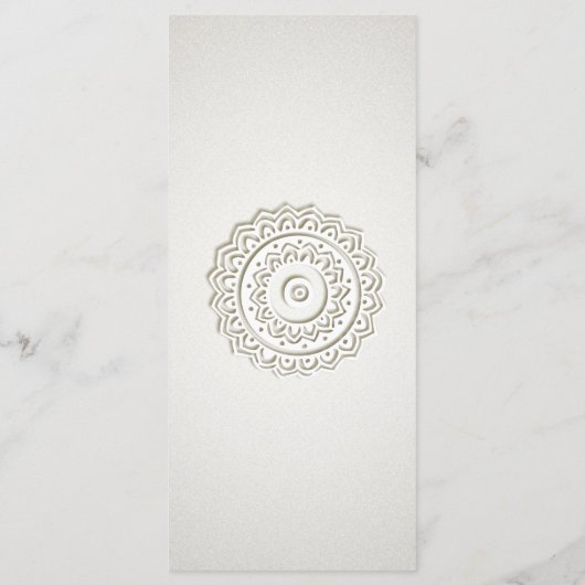 Ornamente und Perlen | Hochzeitskalender Programm (Rückseite)