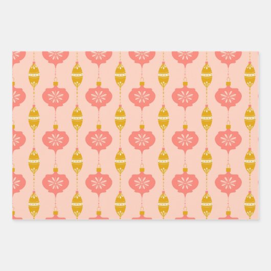 Ornamente und Perlen Rosa Geschenkpackung 3 Packun Geschenkpapier Set (Vorderseite 3)