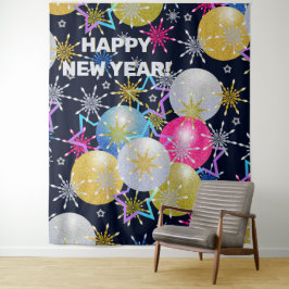 Ornamente und Schneeflocken Feiertag Wandteppich