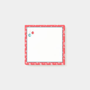 Ornamente und Schneeflocken Weihnachten Post-it Klebezettel