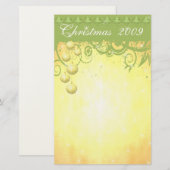 Ornamente und Weihnachtsbäume in einer Row-Station Briefpapier (Vorne/Hinten)