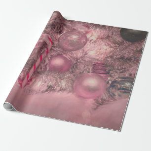 Ornamente Weihnachten Silver Pink Feiertage Baum Geschenkpapier