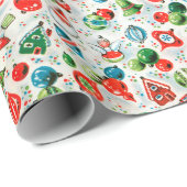 Ornamente Weihnachten und Kekse Weihnachten Geschenkpapier (Rolleneckpunkt)