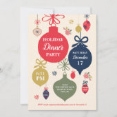 Ornamente Weihnachtsfeier Einladung (Vorderseite)