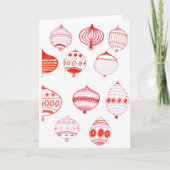 Ornamente Weihnachtskarte Karte (Vorderseite)