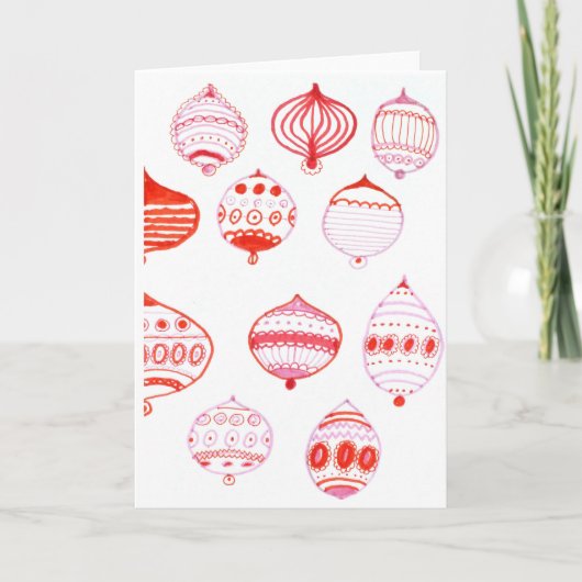 Ornamente Weihnachtskarte Karte (Vorderseite)