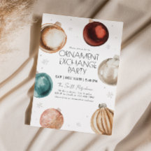 Ornamenterwechsel Weihnachtsfeiertage Party Einlad