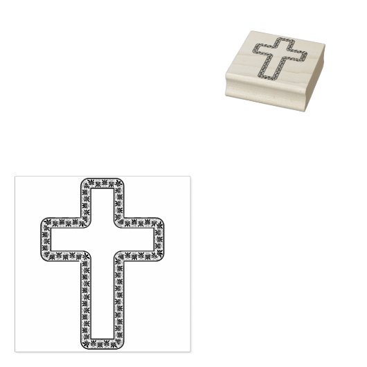 Ornamentik-blühtest-Cross-Art-Briefmarke Gummistempel (Stempel)