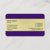 Ornamentik - Gold und Lila Visitenkarte (Rückseite)