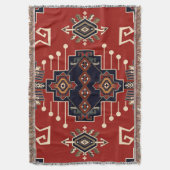 Ornamentives Rug Design: Vintag Geometrisch. Decke (Vorderseite Vertikal)