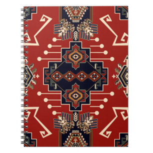 Ornamentives Rug Design: Vintag Geometrisch. Notizblock