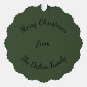 Ornamentkarte - Abbildung des antiken Weihnachtsst Ornament Karte (Rückseite)