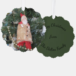 Ornamentkarte - Abbildung des antiken Weihnachtsst Ornament Karte