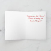 Ornamentkarte Feiertagskarte (Innenseite)