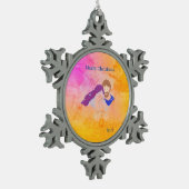 Ornaments. : Merry Christma Schneeflocken Zinn-Ornament (Links)