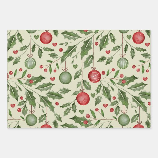 Ornaments of Joy Geschenkpapier Set (Vorderseite 2)