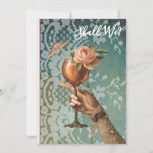 *~* Ornate A101 Cocktail FOTO 3 JUNGGESELLINNEN-AB Einladung