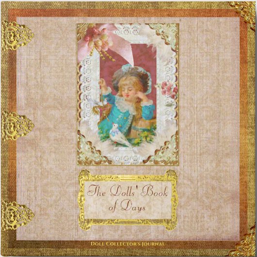 Ornate Antique Doll Collector's Foil Journal  Gästebuch