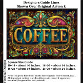 Ornate Art Nouveau Coffee Sign FA2 Decoupage Seidenpapier