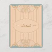 Ornate Art Nouveau Wedding Details Card Begleitkarte (Rückseite)