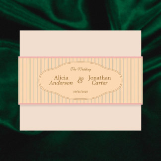 Ornate Art Nouveau Wedding Einladungsbanderole