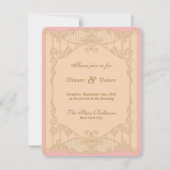 Ornate Art Nouveau Wedding Reception Invitation Einladung (Vorderseite)