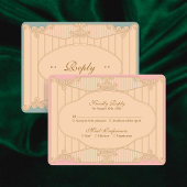 Ornate Art Nouveau Wedding RSVP Card
