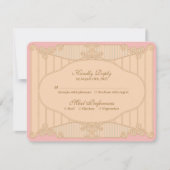 Ornate Art Nouveau Wedding RSVP Card (Vorderseite)