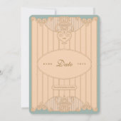 Ornate Art Nouveau Wedding Save The Date (Rückseite)