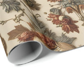 Ornate Baroque Christmas Pattern Wrapping Paper Geschenkpapier (Rolleneckpunkt)