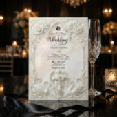 Ornate Baroque Rococo Archway & Cherub Wedding  Einladung