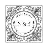 Ornate Baroque Wooden Return Address Stamp Gummistempel (Prägung)