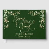 Ornate Border & Heart - Emerald Gästebuch (Vorderseite)