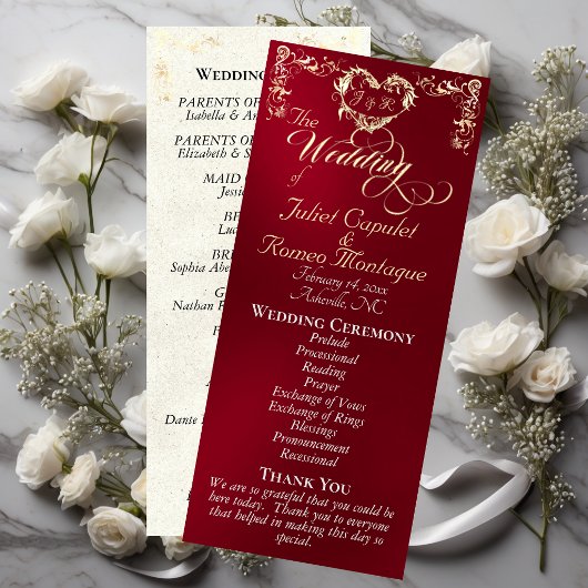 Ornate Border & Heart - Red Programm