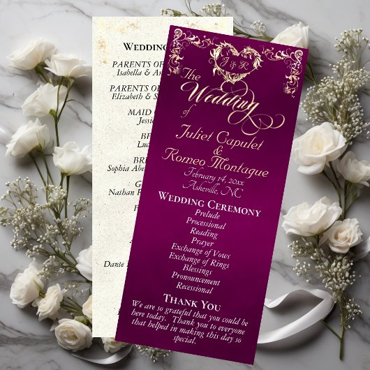 Ornate Border & Herz - Pflaume Programm
