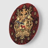 Ornate Borgia Coat Of Arms Große Wanduhr (Winkel)