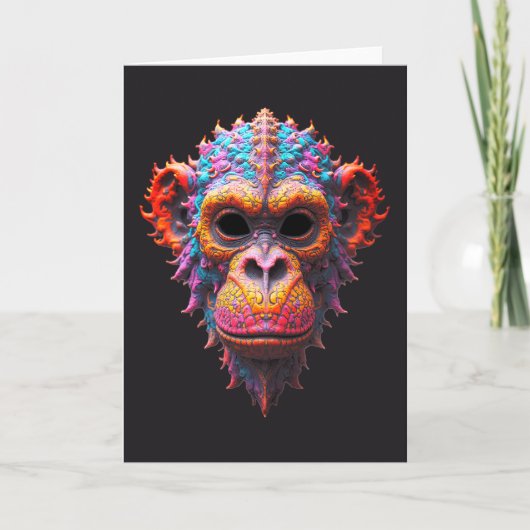 Ornate Chimp Mask Karte (Vorderseite)
