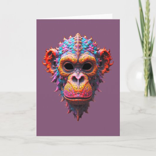 Ornate Chimp Mask Karte (Vorderseite)