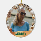 Ornate Christmas Wreath ANY Photo Tree Ornament (Links)