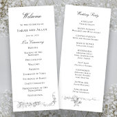 Ornate Classic French Rose Border Wedding Programm