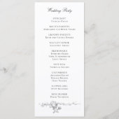 Ornate Classic French Rose Border Wedding Programm (Rückseite)