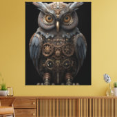 Ornate Clockwork Owl Leinwanddruck (Insitu (Wohnzimmer))
