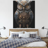 Ornate Clockwork Owl Leinwanddruck (Insitu (Schlafzimmer))