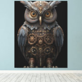 Ornate Clockwork Owl Leinwanddruck (Insitu (Holzboden))