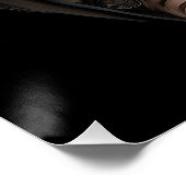 Ornate Clockwork Owl Poster (Ecke)