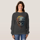 Ornate Cosmic Skull Gothic Baroque Mandala  Sweatshirt (Vorne ganz)