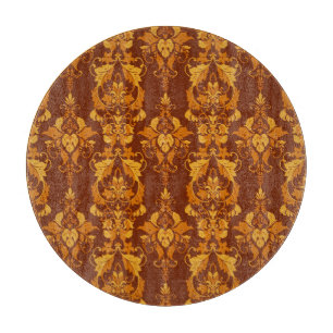 Ornate Damask: Vintage Elegante Tapete Schneidebrett